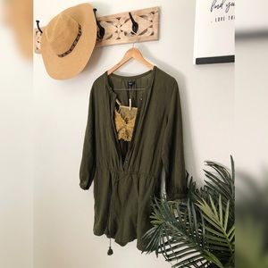 [MADEWELL] Mallorca Army Olive Green Romper